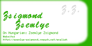 zsigmond zsemlye business card